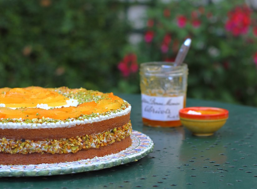gâteau moelleux abricot pistache