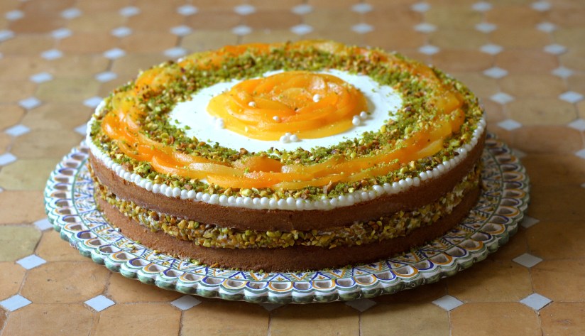 gâteau moelleux abricot pistache
