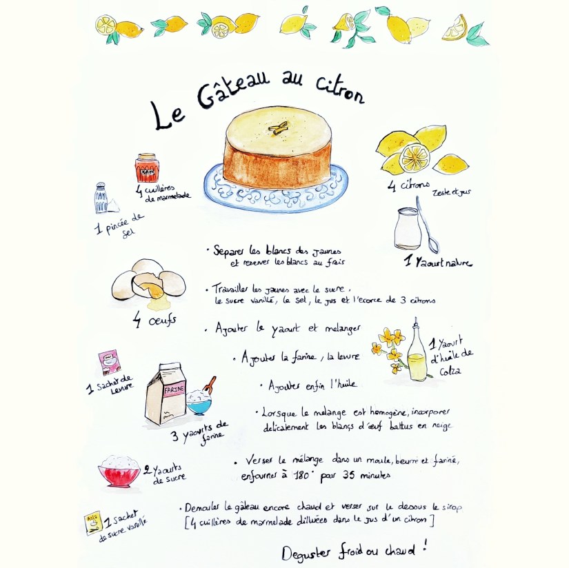 infographie gâteau au citron